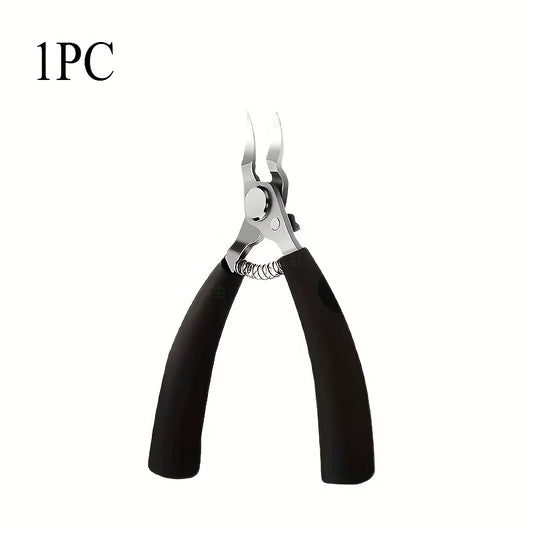 Stainless Steel Toenail Clippers for Thick & Ingrown Nails - Concave Edge Curved Blade, 30° Sharp Precision Trimming