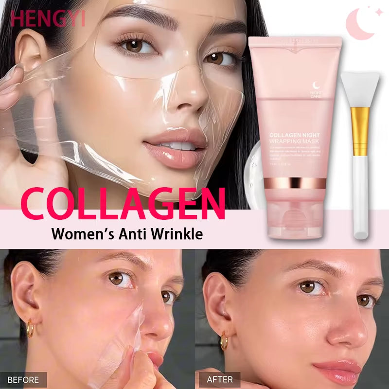 DermaGlow™ 5PC Korean Collagen Peel-Off Mask – Elasticity Boost & Deep Hydration for Radiant, Firm Skin